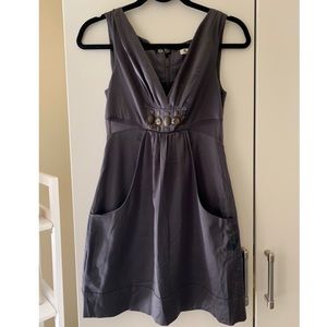 BCBG dark grey dress with POCKETS